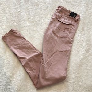American Eagle Mauve Jeggings - Size 2 Extra Long